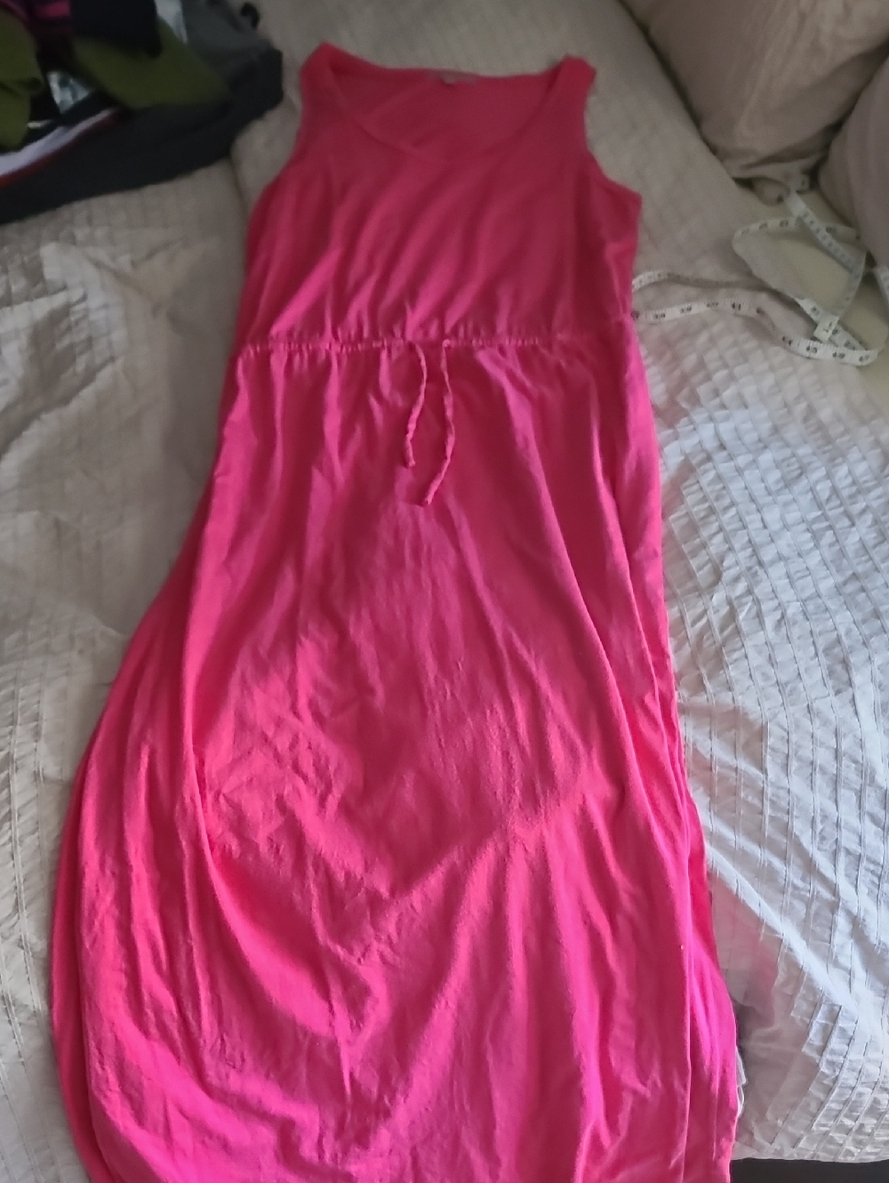 Vibrant Hot Pink Sleeveless Dress-Gap